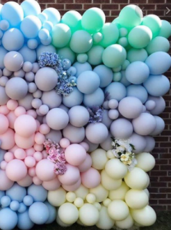 Rainbow Pastel Balloon Wall