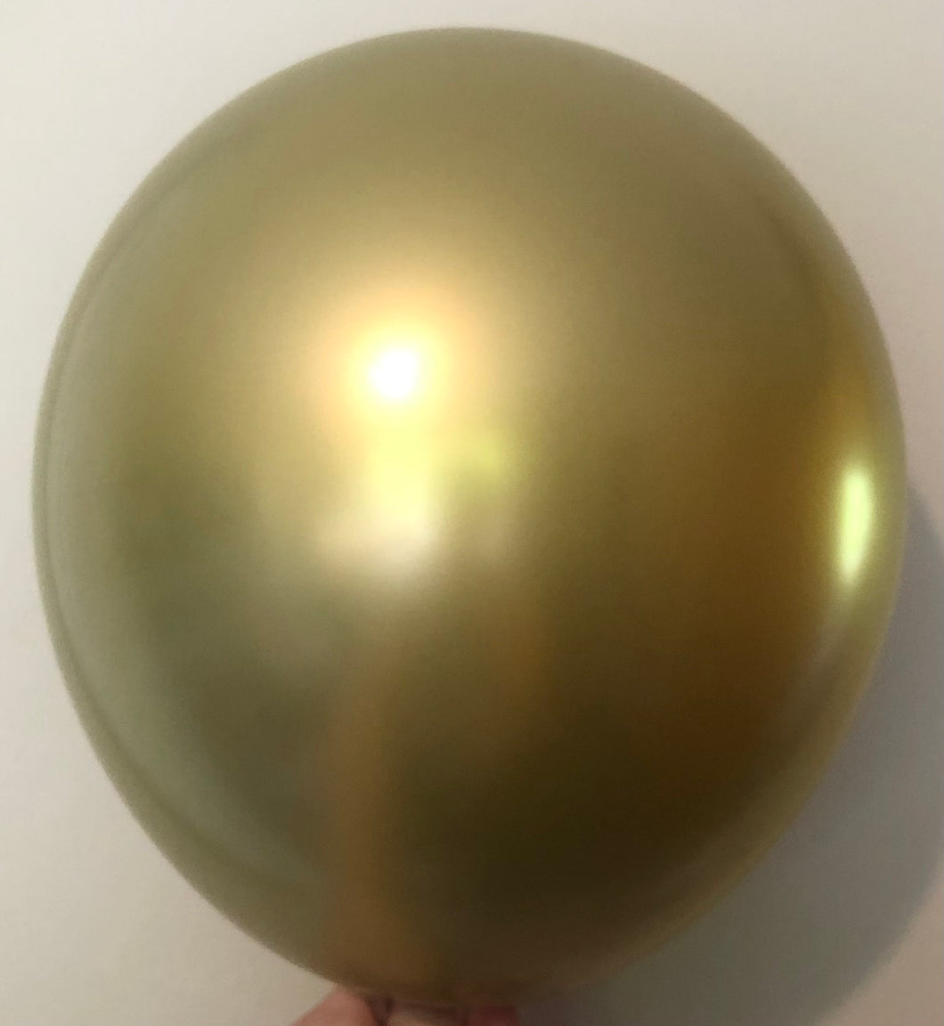 30cm Chrome Gold balloons - single